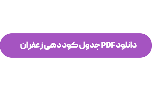 جدول کود دهی زعفران + میزان و نحوه مصرف